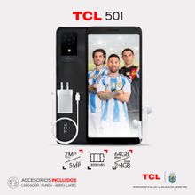 Celular Libre TCL 501 6" 2G 64GB Negro