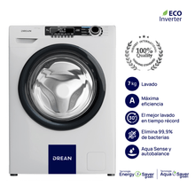 Lavarropas Drean LCFDR0710SB0, Inverter, 7 kg Blanco